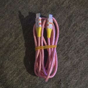 Disney Pink Charging Cable 6ft